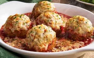 Meatballs Parmigiana at Olive Garden