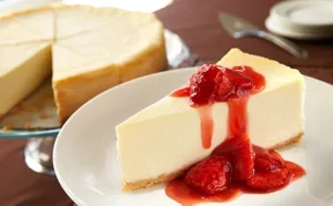 Sicilian Cheesecake with Strawberry Topping (V) at Olive Garden