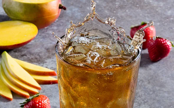 Mango-Strawberry Iced Tea at Olive Garden