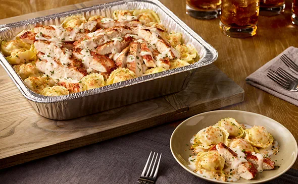 Chicken Tortelloni Alfredo (serves 4 – 6 ) at Olive Garden