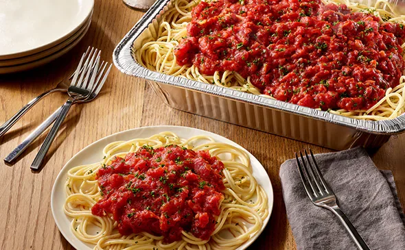 Spaghetti with Marinara Sauce (Serves 4 – 6) at Olive Garden