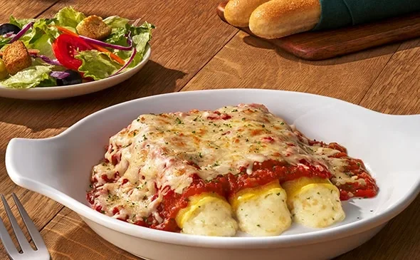 Four-Cheese Manicotti at Olive Garden