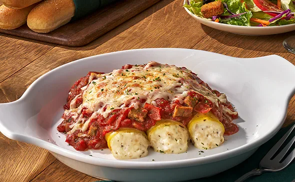 Three-Meat Manicotti at Olive Garden